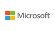 Microsoft Logo auf weißem Hintergrund