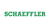 Grünes Schaeffler Logo auf weißem Hintergrund