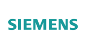 Grünes Siemens Logo auf weißem Hintergrund